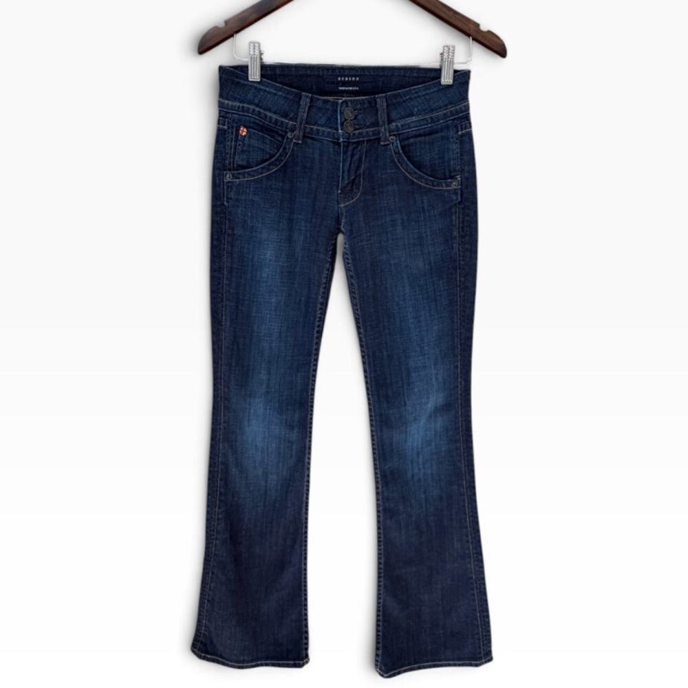 Hudson Signature Beth Bootcut Jeans W170DHA Dark Wash Flap Pocket Low Rise Sz 25